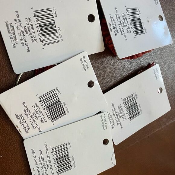 NWT jewelry findings lot of 5 red # 0758 - Picture 4 of 5